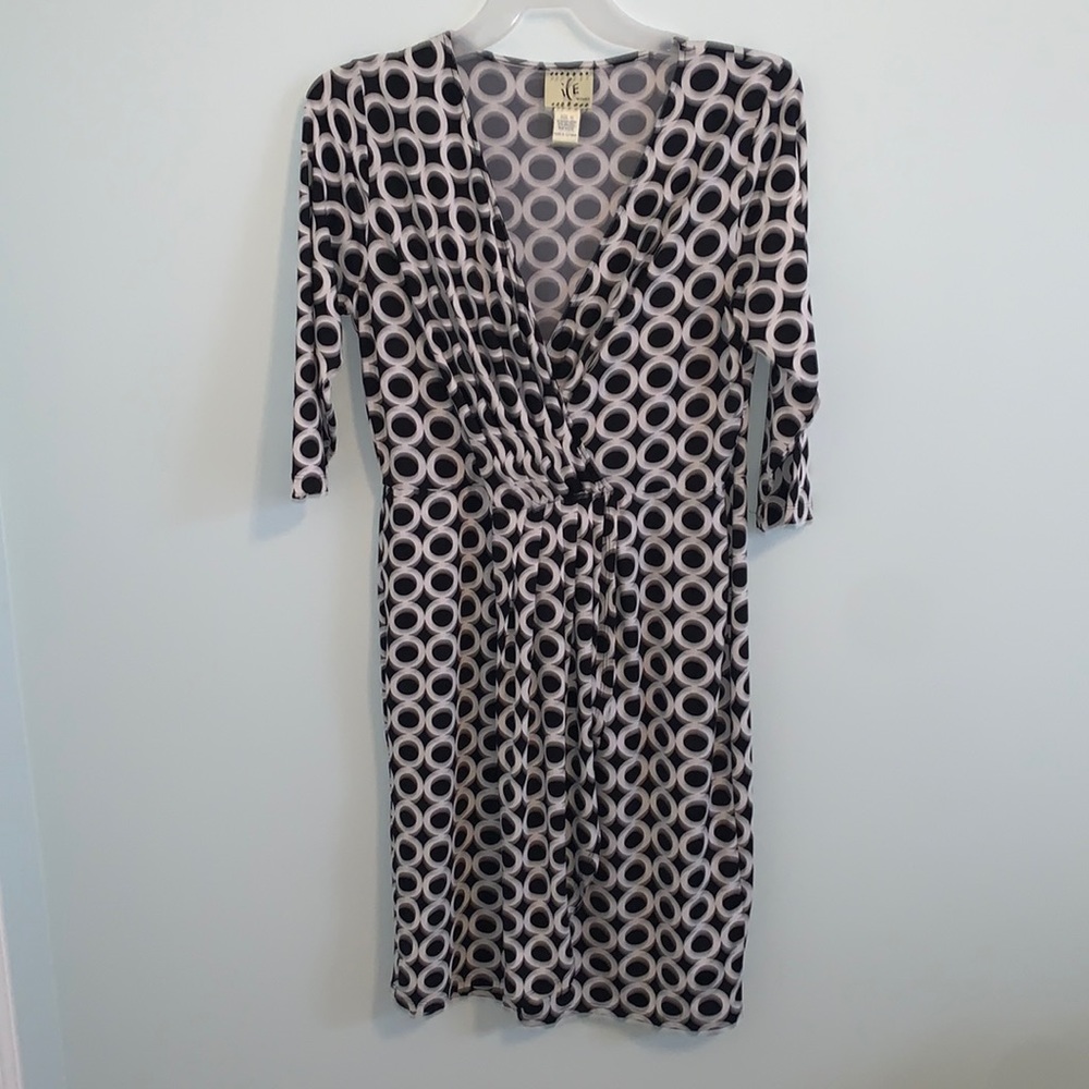 Black and white patterned size 1X dress